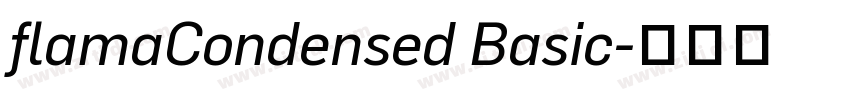 flamaCondensed Basic字体转换